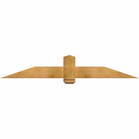 Ekena Millwork Eugene Rough Sawn Timber Gable Bracket, Western Red Cedar, 72"W x 12"H x 6"D x 6"F, 4/12 Pitch GBW072X12X0606EUG00RWR